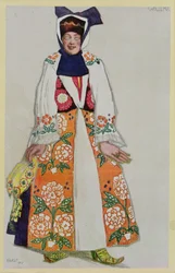 Costume pour une paysanne, de Sadko, 1917